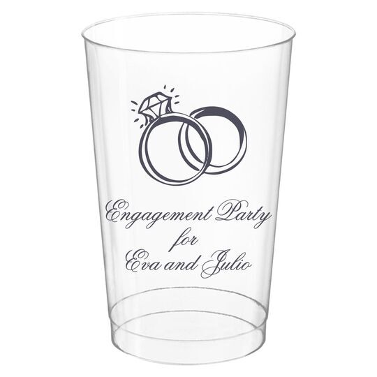 Wedding Rings Clear Plastic Cups